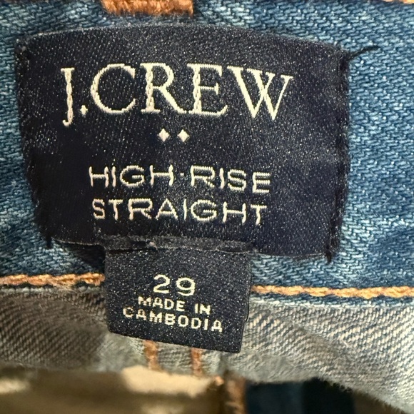 J Crew Mid Rise Straight Medium Wash Blue Jeans Premium Edition Size 29 - Picture 4 of 4